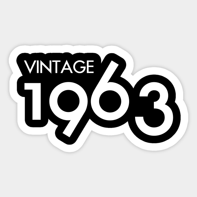 Vintage 1963 Gift 57th Birthday Party Sticker by Damsin